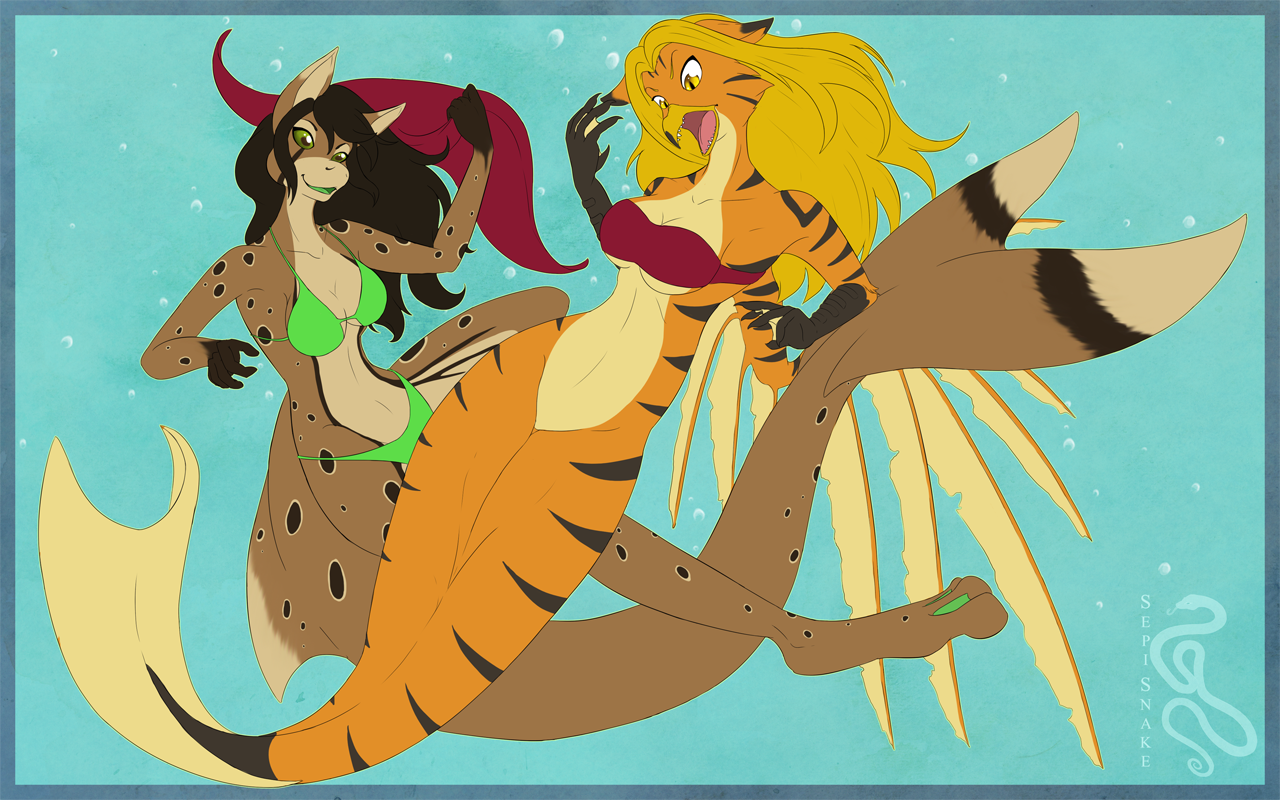 Commission: Aquatic Variations by SepiSnake