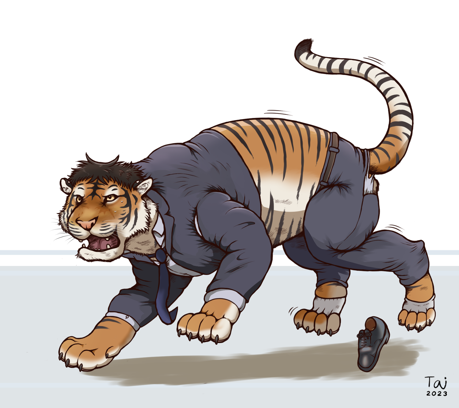 Commuting Tiger by Taitora